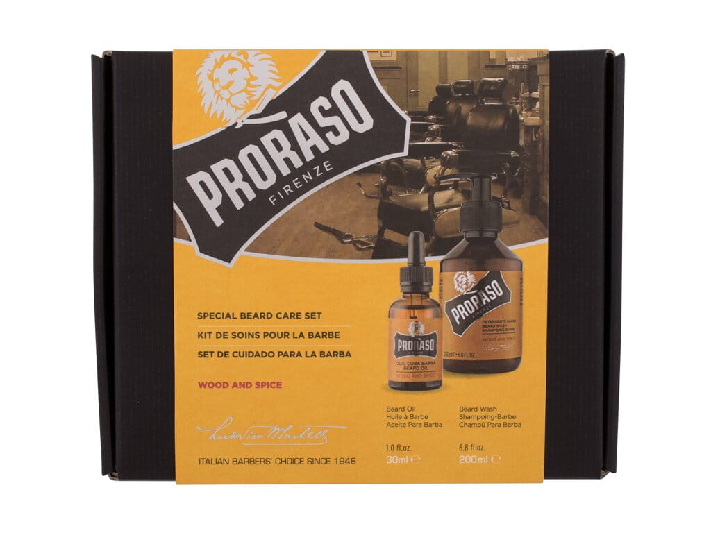 PRORASO Wood & Spice Special Beard Care Set M Szampon do włosów 200ml-609176